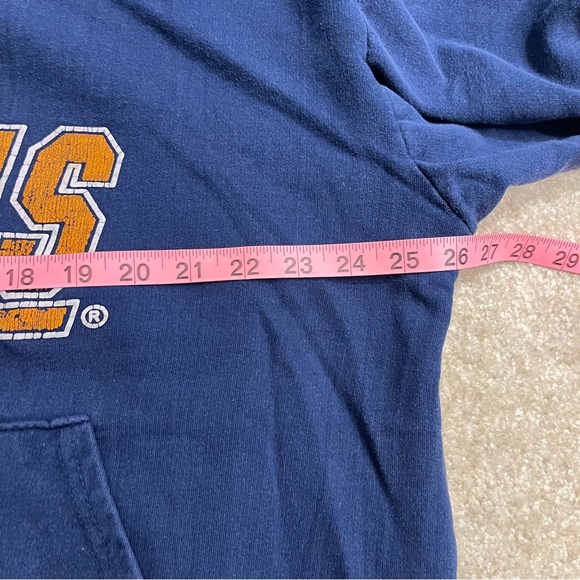 VINTAGE Fighting Illini Sweater Mens Large Blue Orange Hoodie Sweatshirt College - Picture 6 of 8